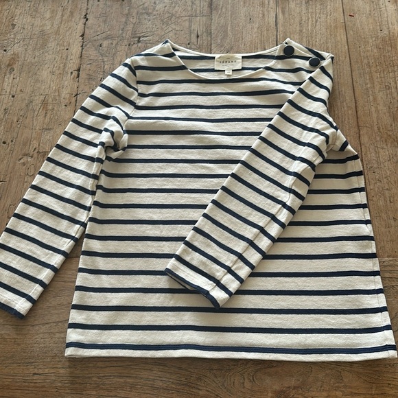 ⚓️✨ Sézane Colette Marinière – Navy & Ecru Striped Long Sleeve Tee (XS, EUC) ✨⚓️ - Picture 6 of 11